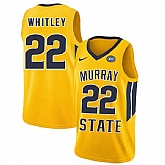 Murray State Racers 22 Brion Whitley Yellow College Basketball Jersey Dzhi,baseball caps,new era cap wholesale,wholesale hats